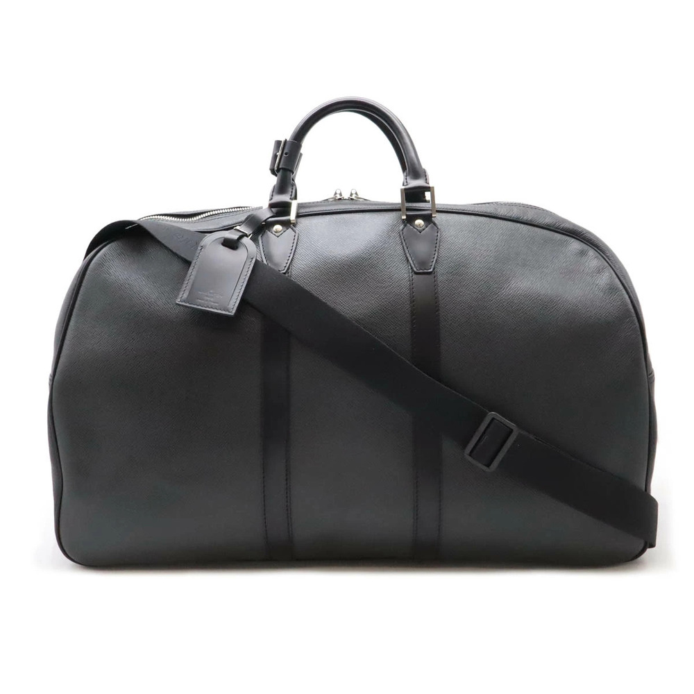 LOUIS VUITTON Taiga Kendall Boston Bag Shoulder Travel Ardoise Black